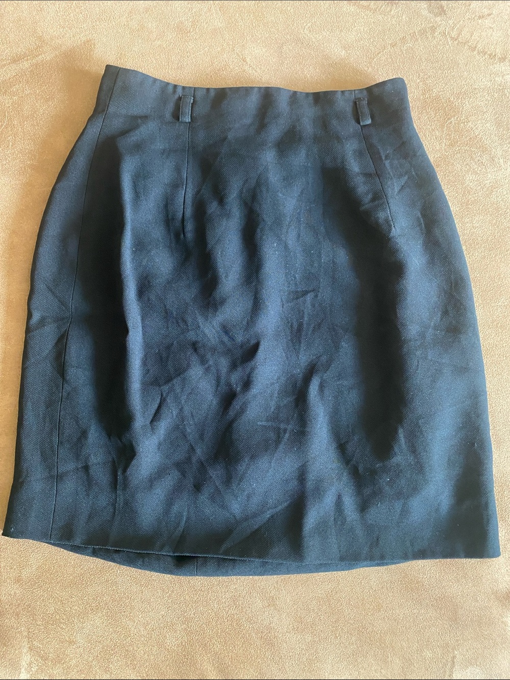Vintage Ann Taylor Black Pencil Skirt with Belt Loops